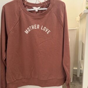 LC Lauren Conrad Brown 'Mother Love' Sweatshirt & Sweatpants